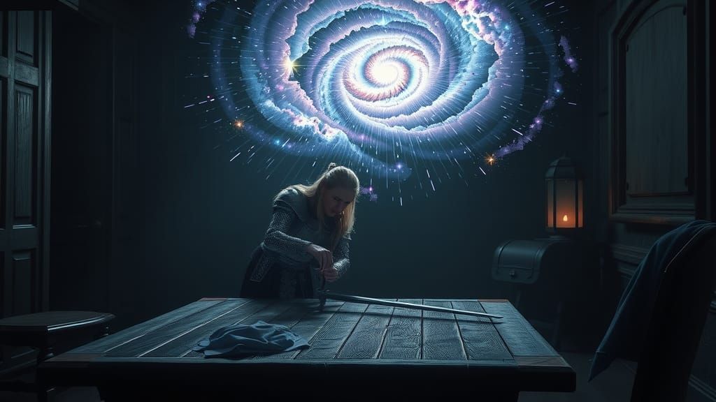 shield maiden galaxy lamp