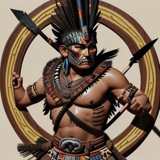 Aztec warrior with obsidian tipped arrows - AI Generated Artwork ...