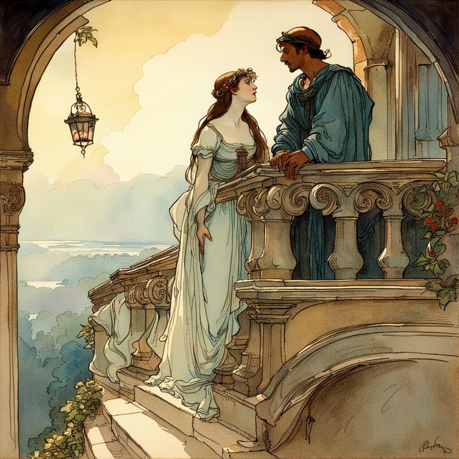 romeo and juliet balcony scene painting