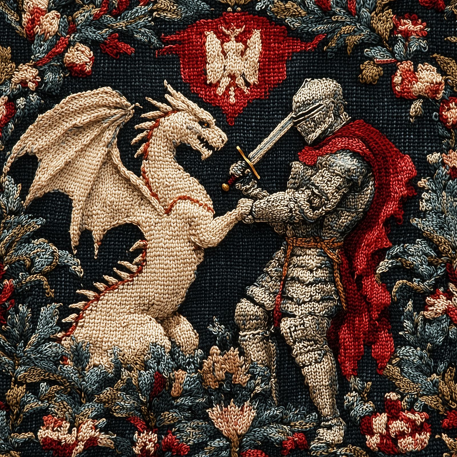 Medieval themed knitting pattern