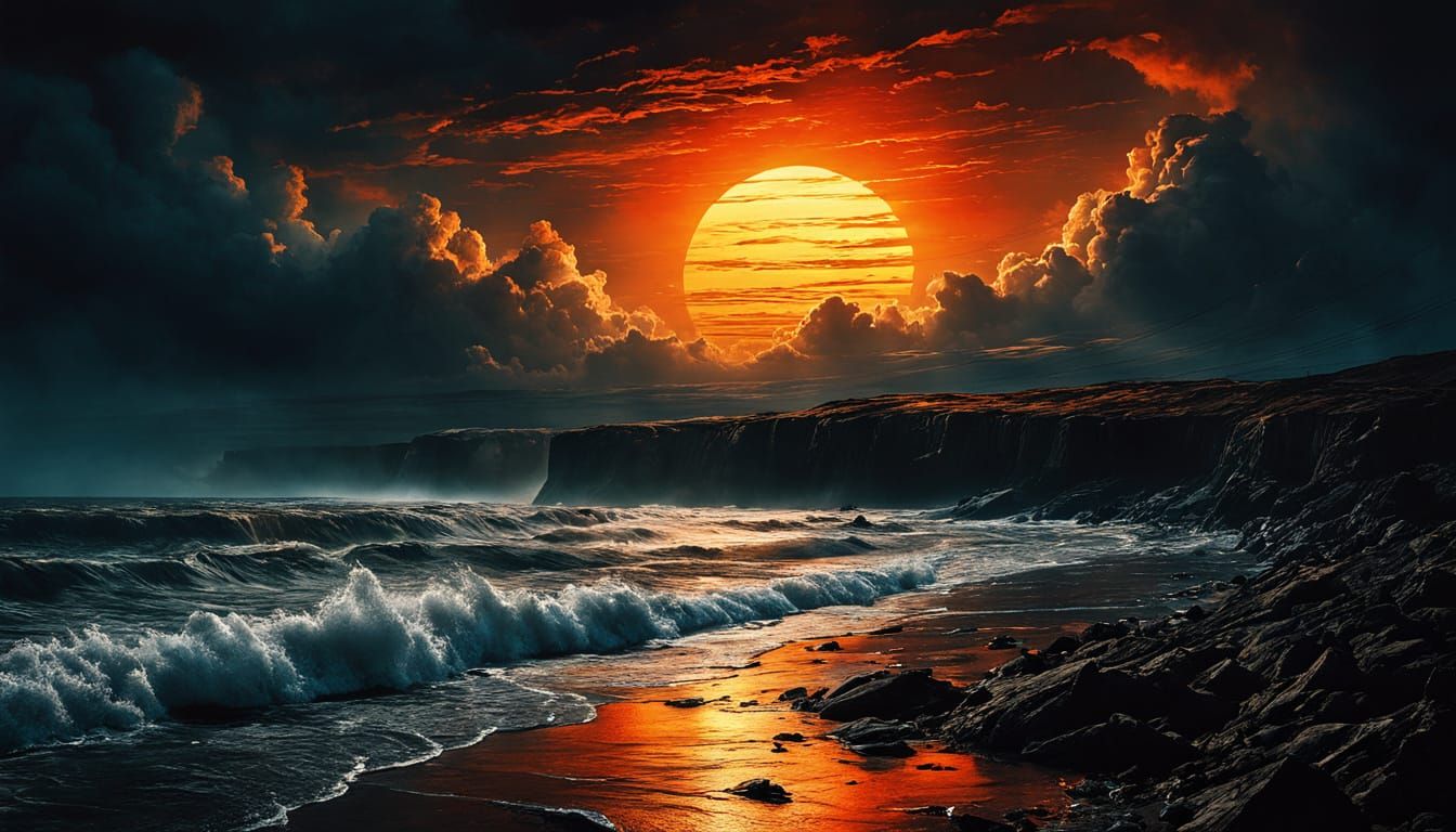 An Apocalyptic Sunset  by @Textured Color