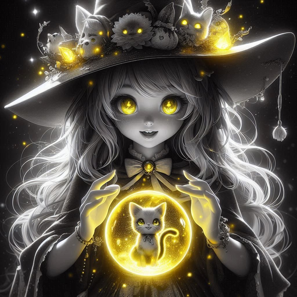 Magical cat girl by artist DOOFY