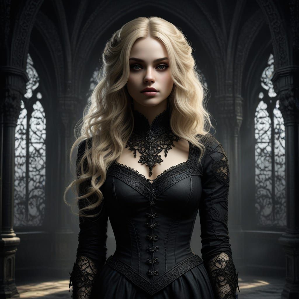 Gothic Beauty in Dark Fantasy Illustration
