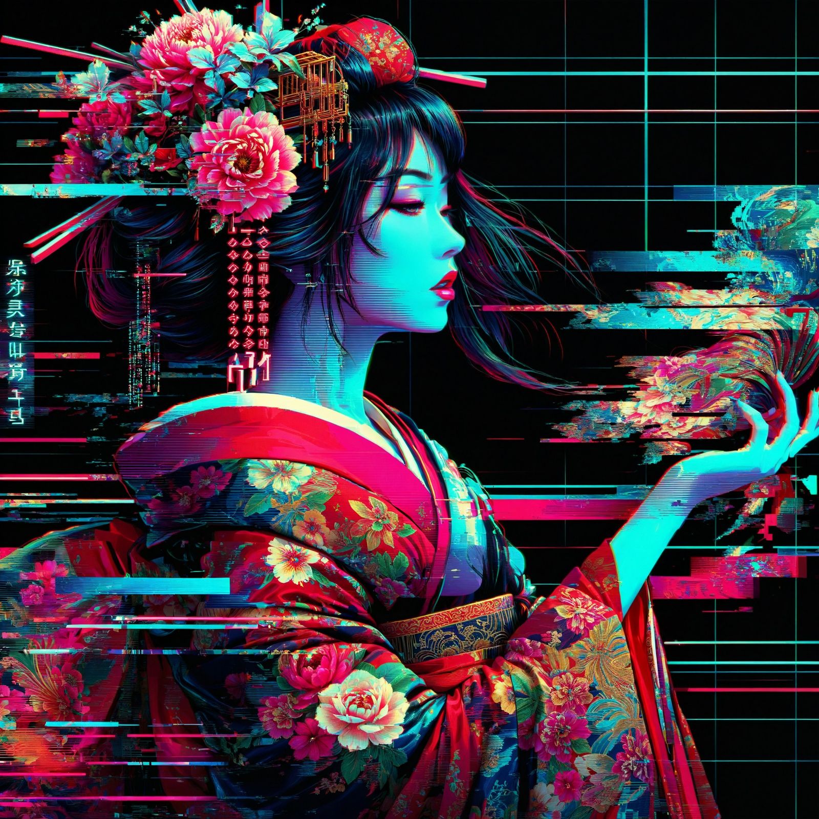 Geisha [Glitch art series]