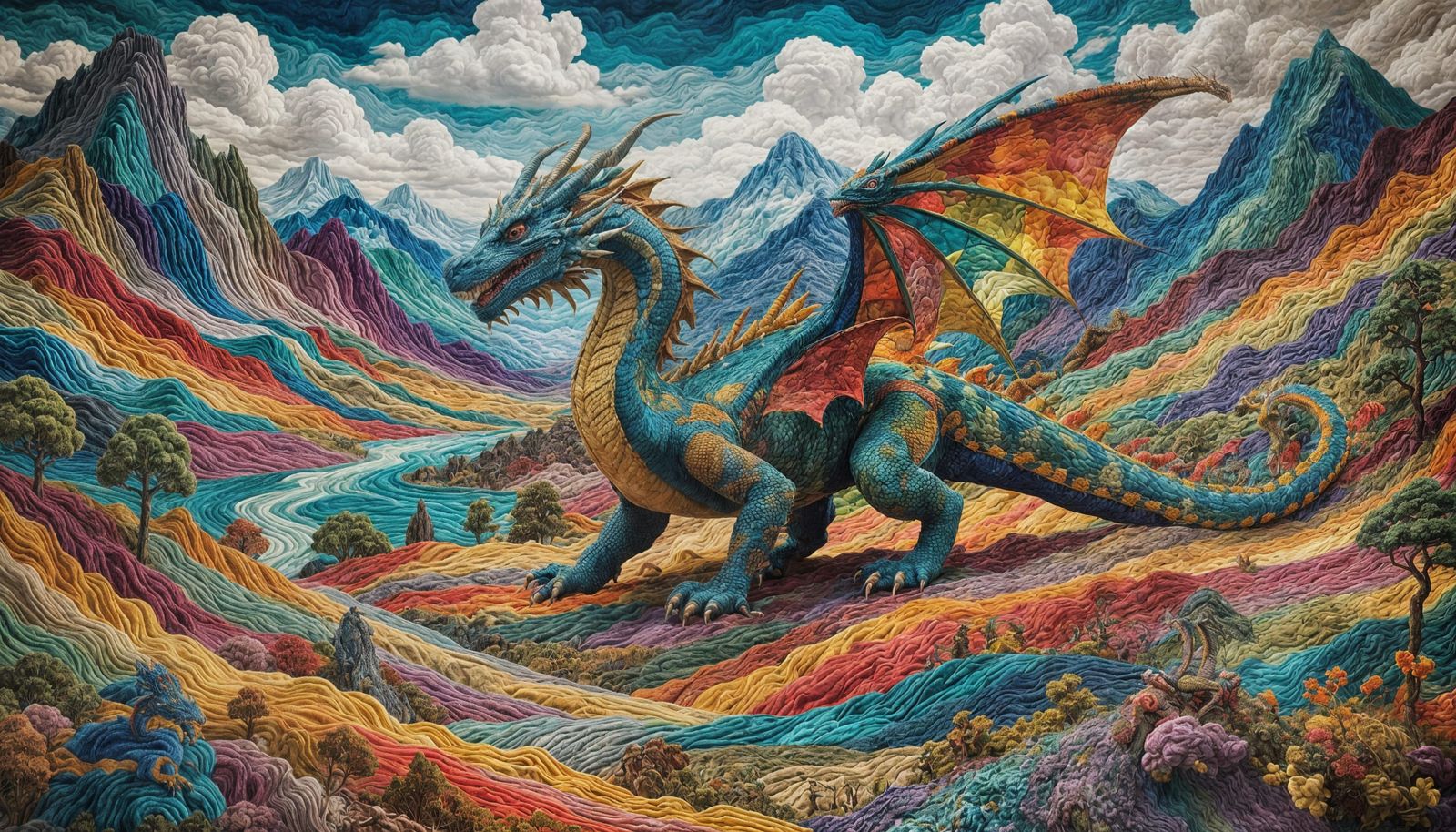 Wool dragon in wool valley   by @Gothic Vampire Poetry