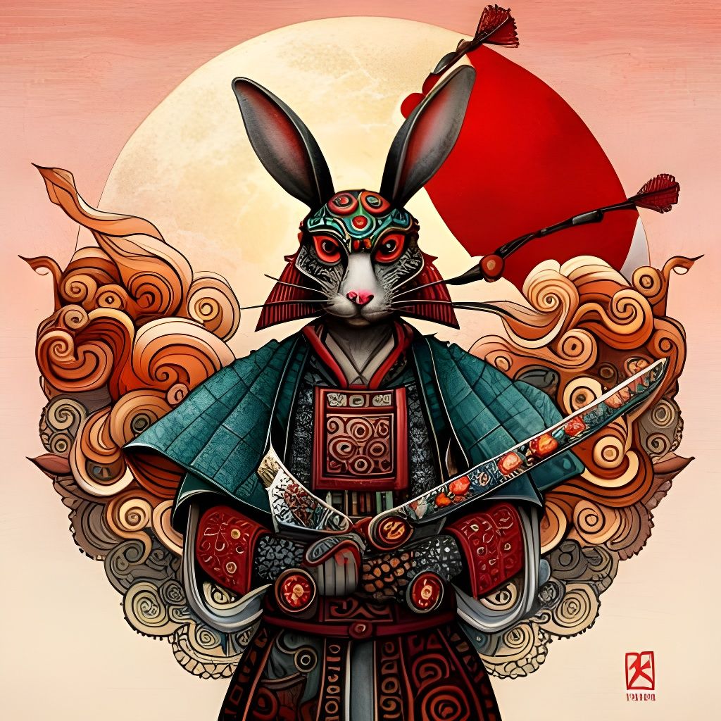 Rabbit Samurai - Ai Generated Artwork - Nightcafe Creator