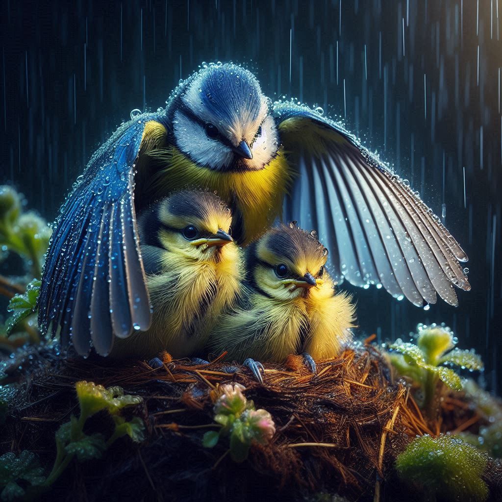 Mamma bird :: blue tit