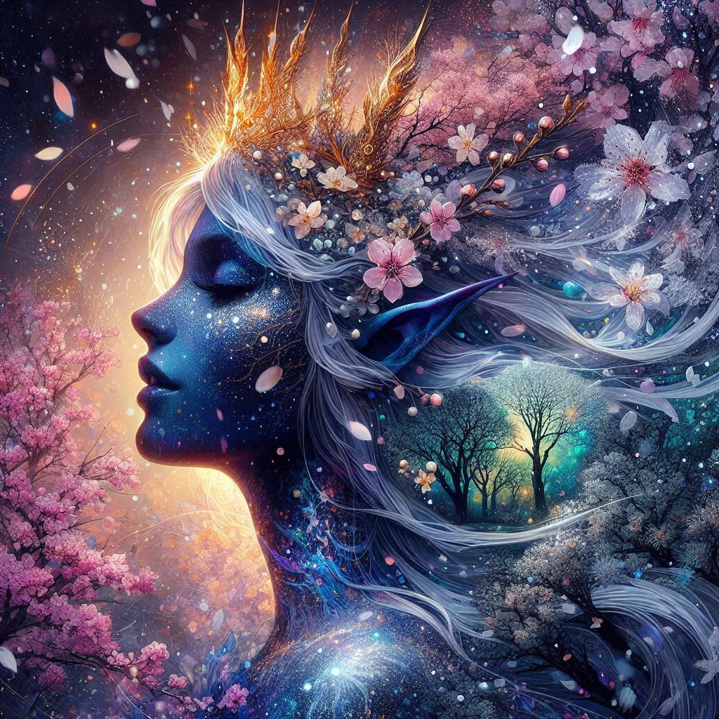 Double exposure portrait