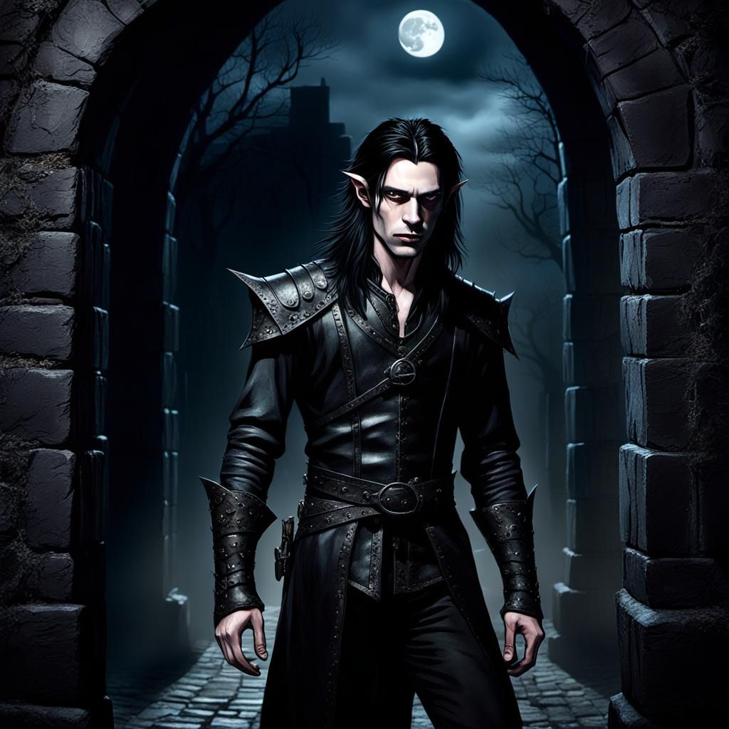 Fantasy Chinese drama movie Costume design. Helmet of sparkling diamonds. Dark blue cloak with silver stars. Leather belt. Silver buckle. Lo...