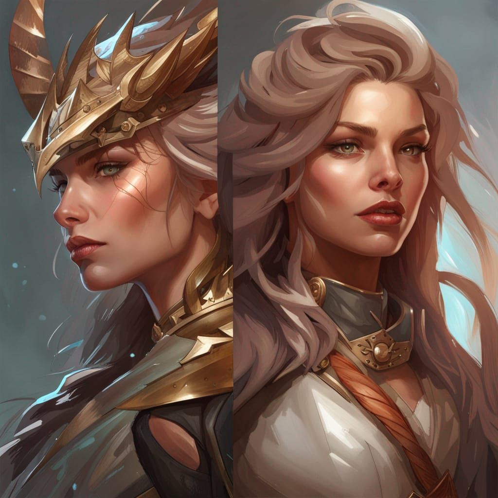 Two sides of a dragonrider