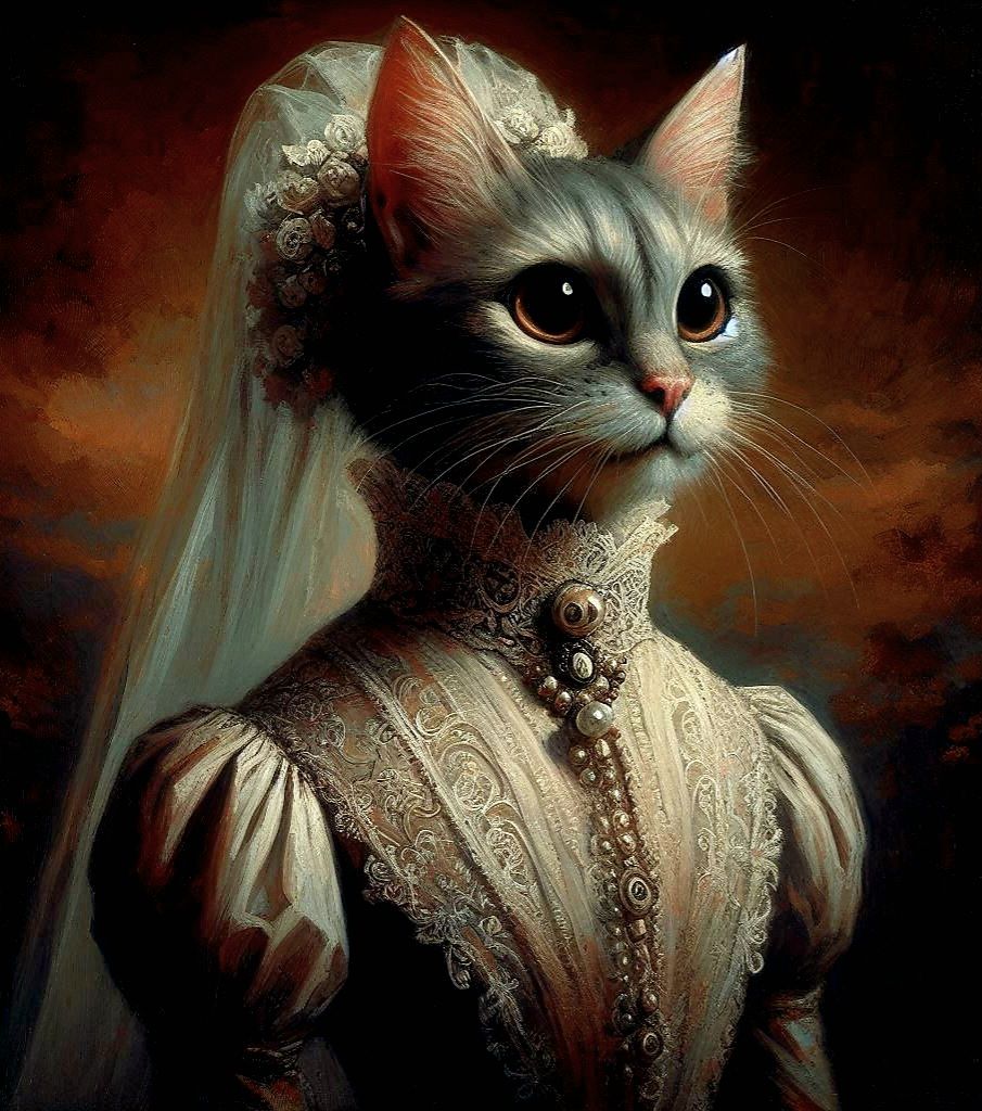 Victorian cat bride