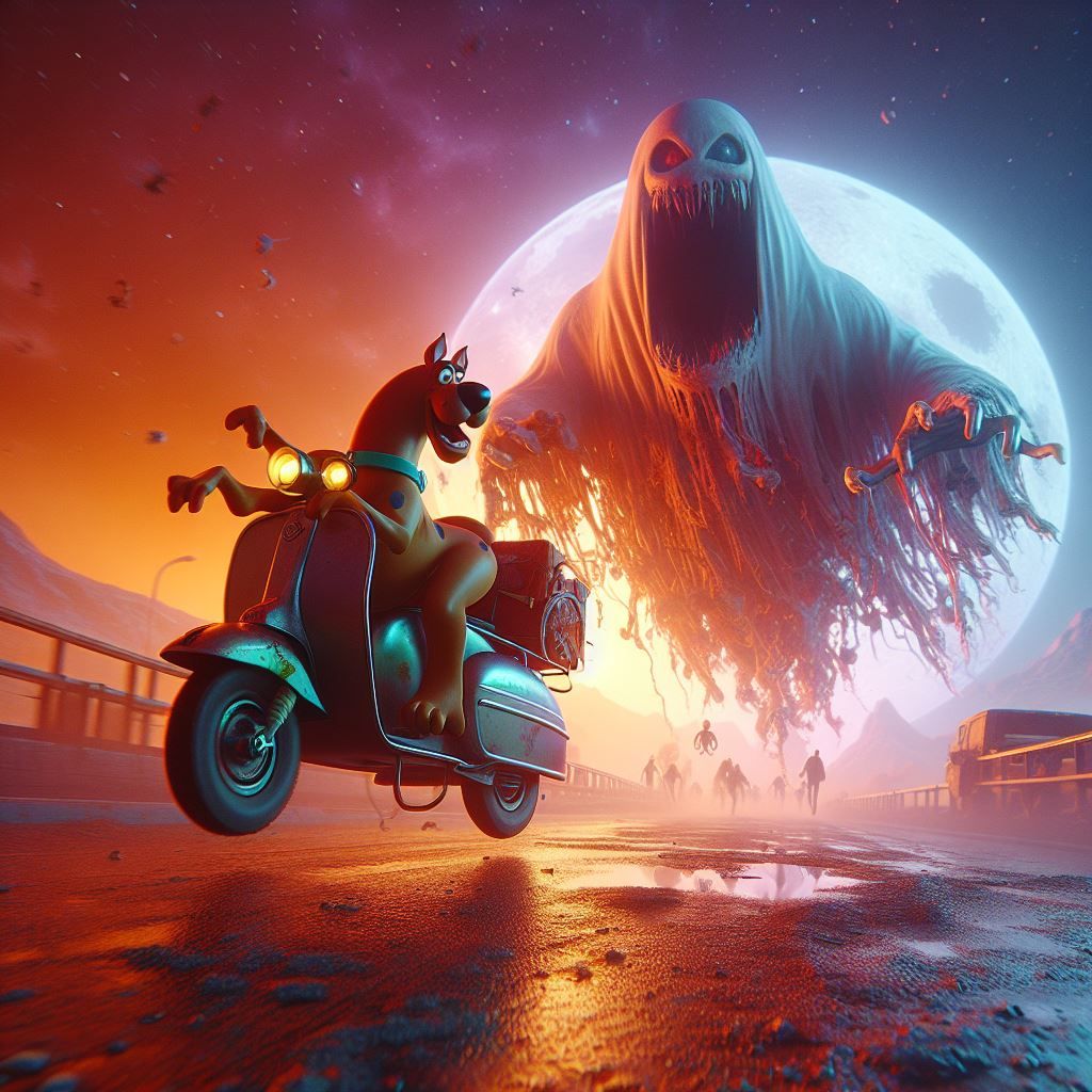 Gu gu gu GHOST. Run Scooby!