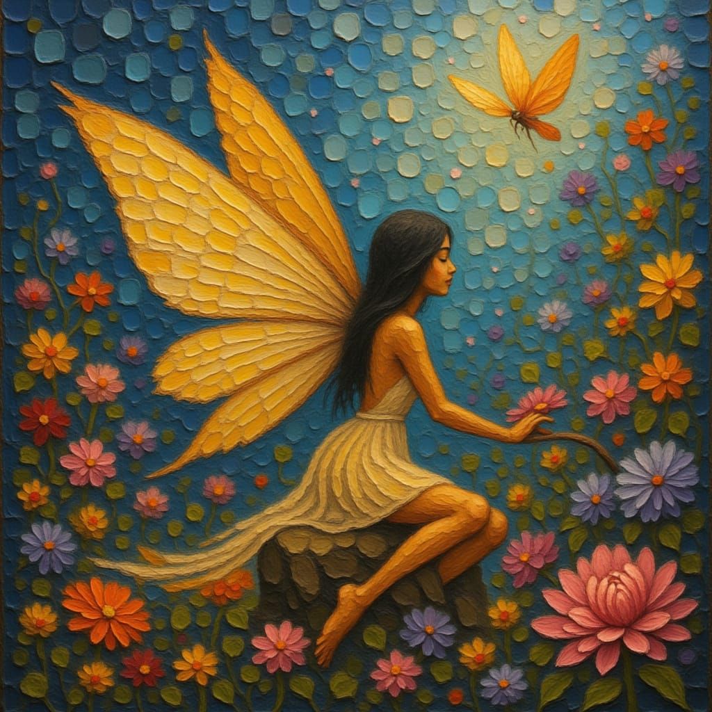 <lora:Blob Style:1.0> fairy on a flower