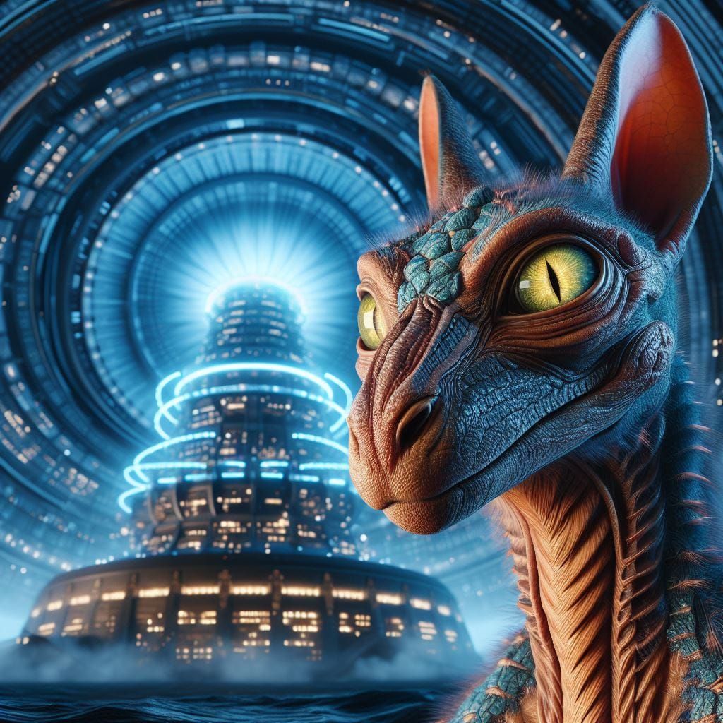 Mammal-like Reptile Alien Portrait