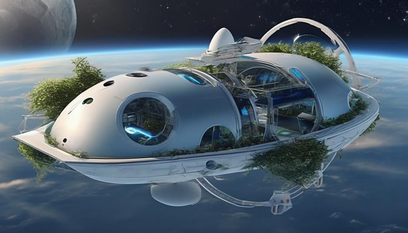 Overgrown spacecraft in high orbit