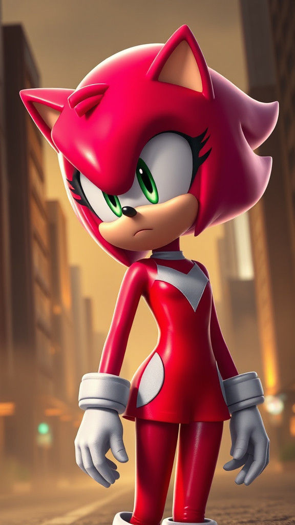 Hyperrealistic Amy Rose in Spandex Suit
