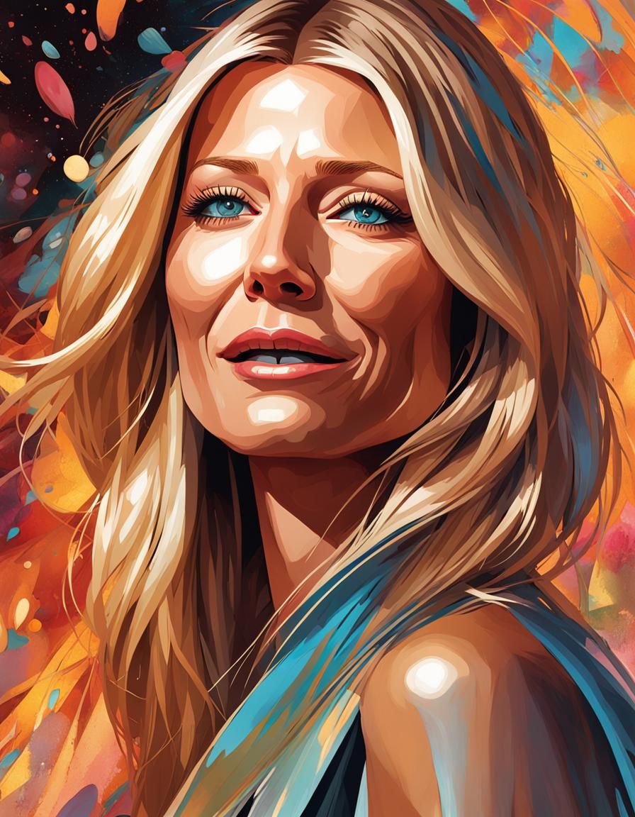 Gwyneth Paltrow portrait - AI Generated Artwork - NightCafe Creator