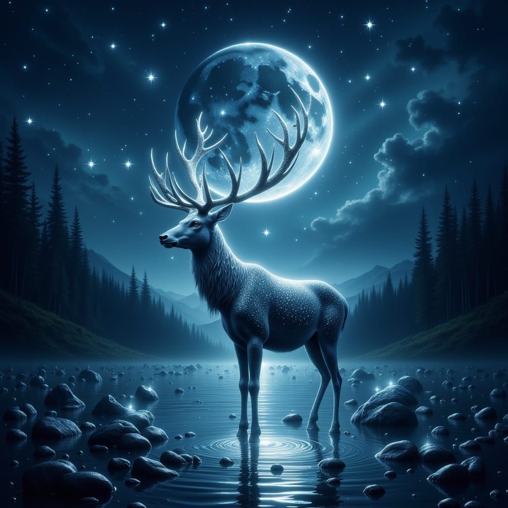 Mystical Deer  by @Karen Ridley