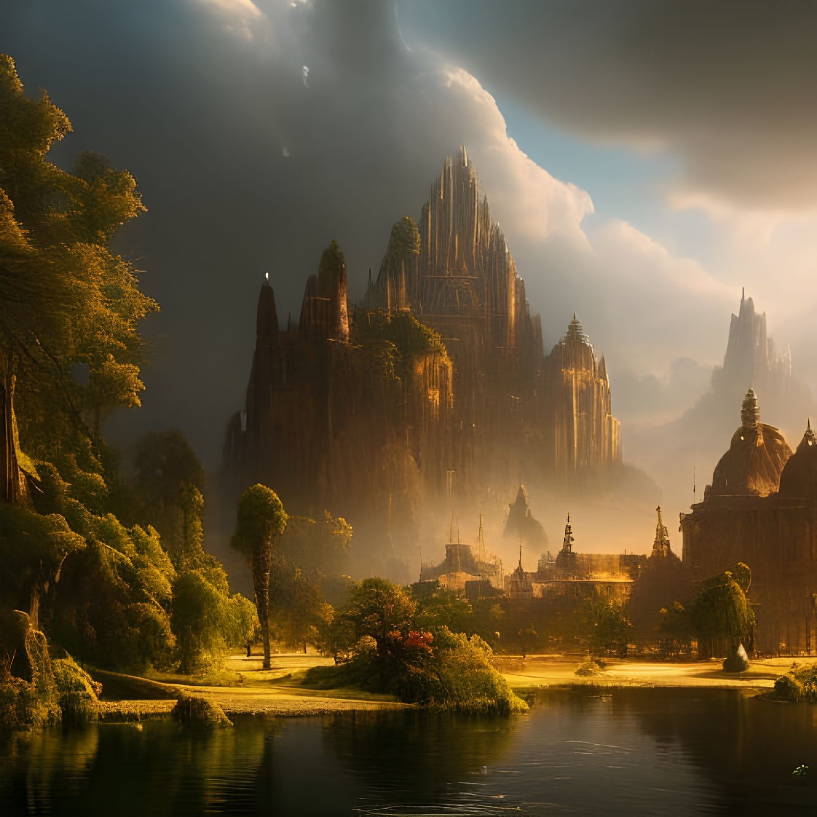 Atlantian prehistoric landscape   by @Sagorika11adhikari