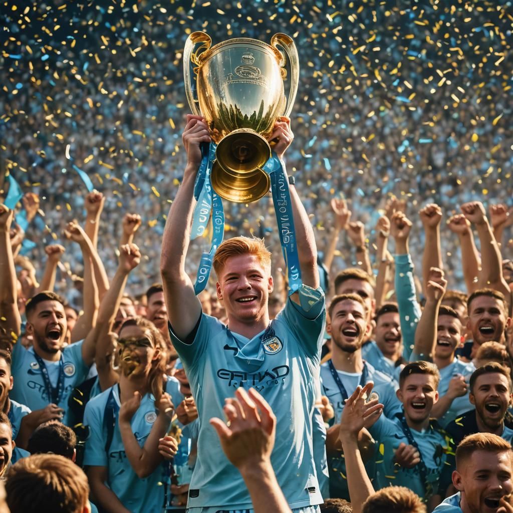 Kevin De Bruyne Celebrates Champions League Win