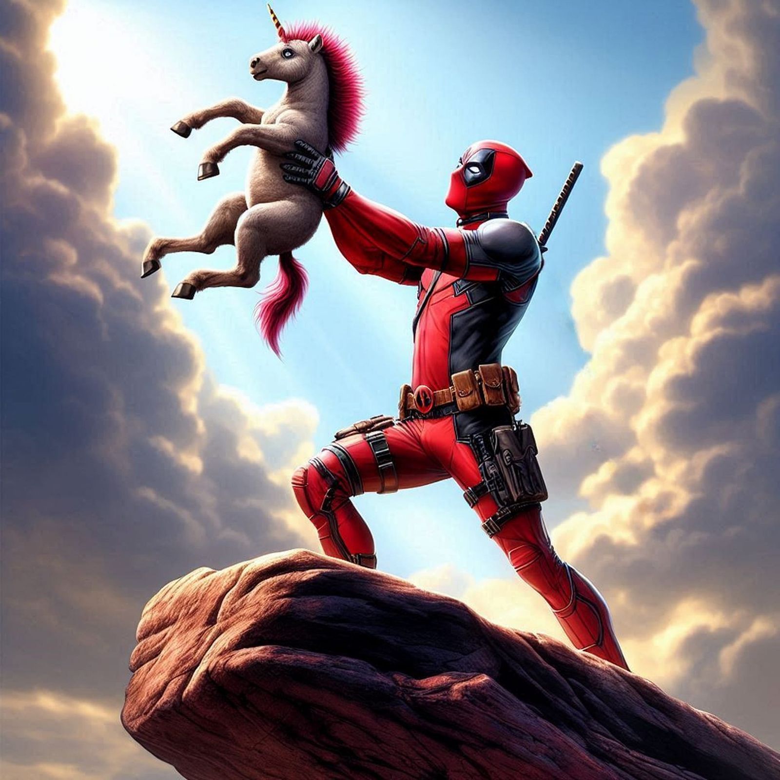 Deadpool Presents Unicorn King (open prompt)