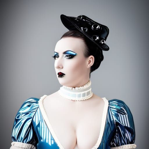 Victorian latex rubber fashion Professional photography, bok...