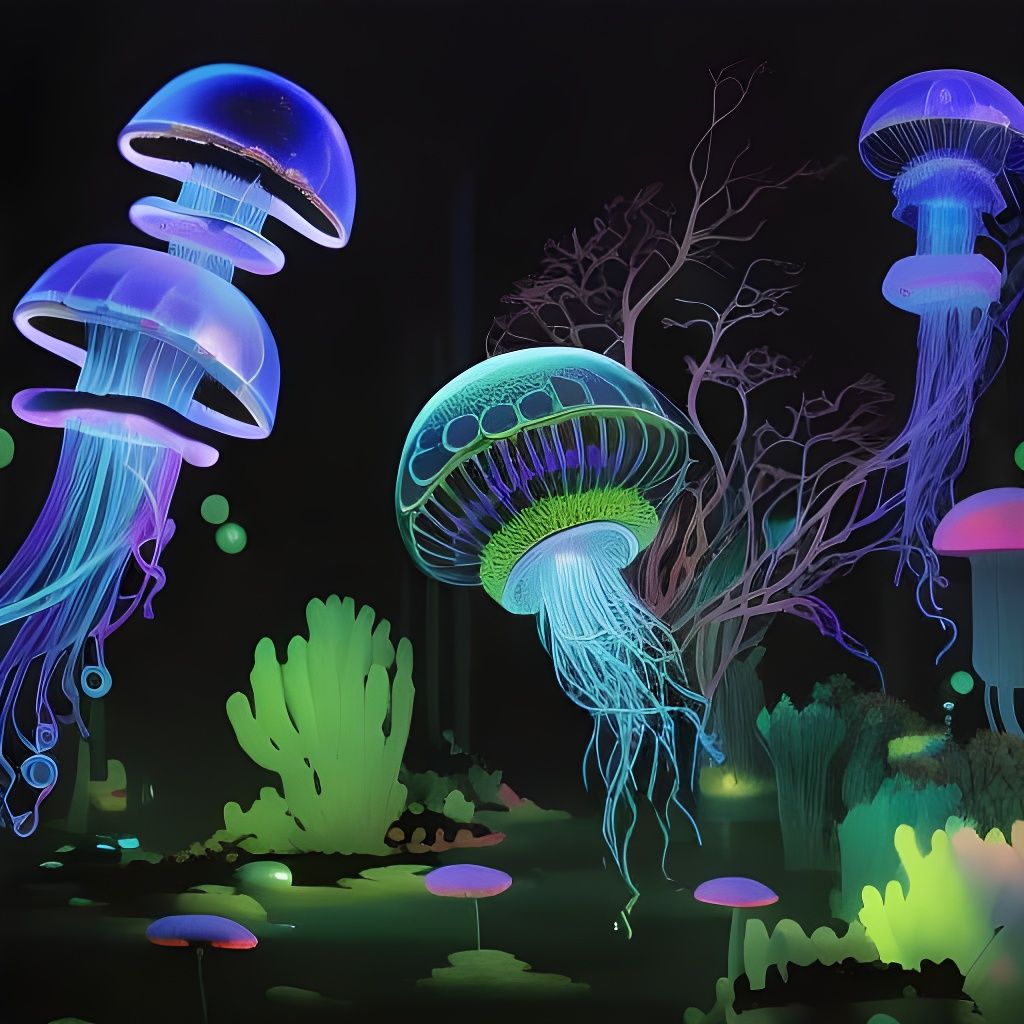 Blacklight Jellyfish