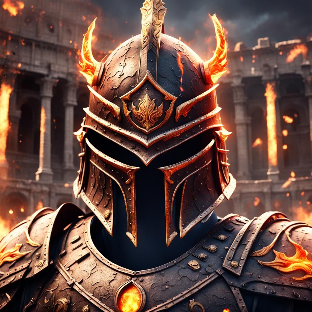 Warrior wearing the Death Helm  by @MEEEEEEZ