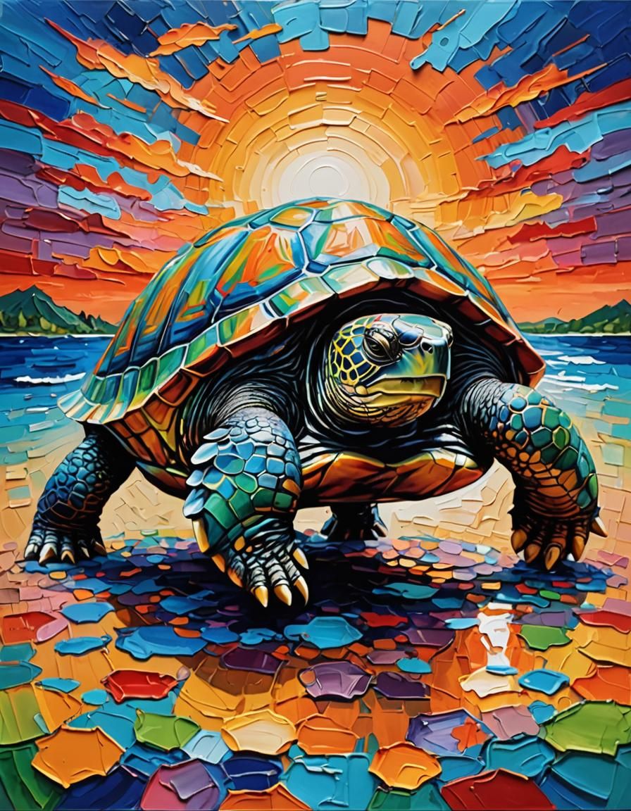 A giant turtle  by @Marieta79