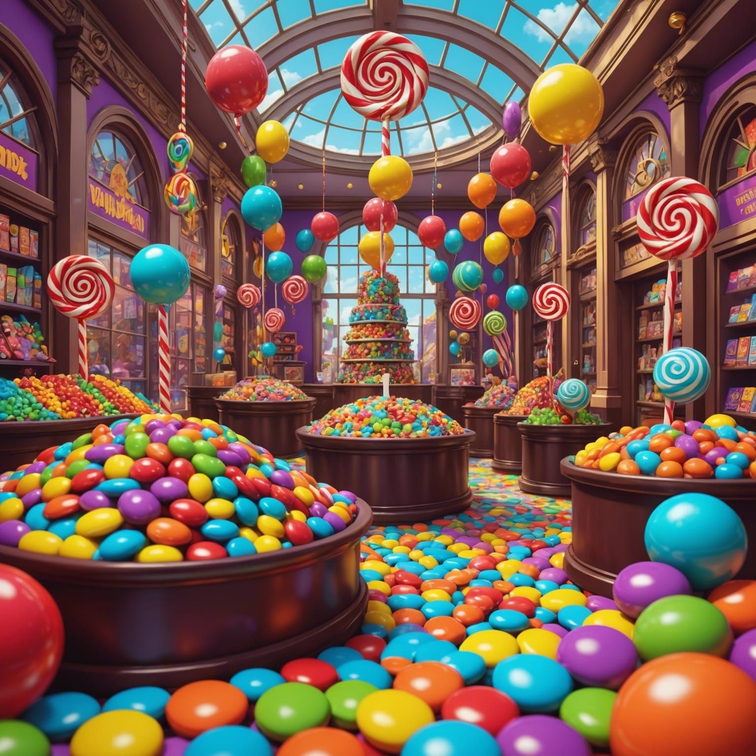 A very beautiful and bright and colorful willy wonka themed ...