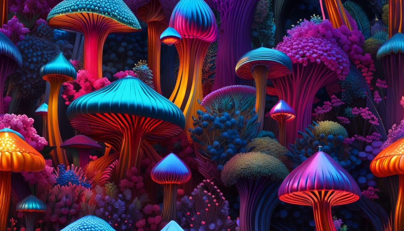 Psychedelic Crypto Shroom Forest