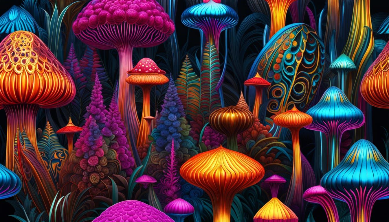 Psychedelic Crypto Shroom Garden