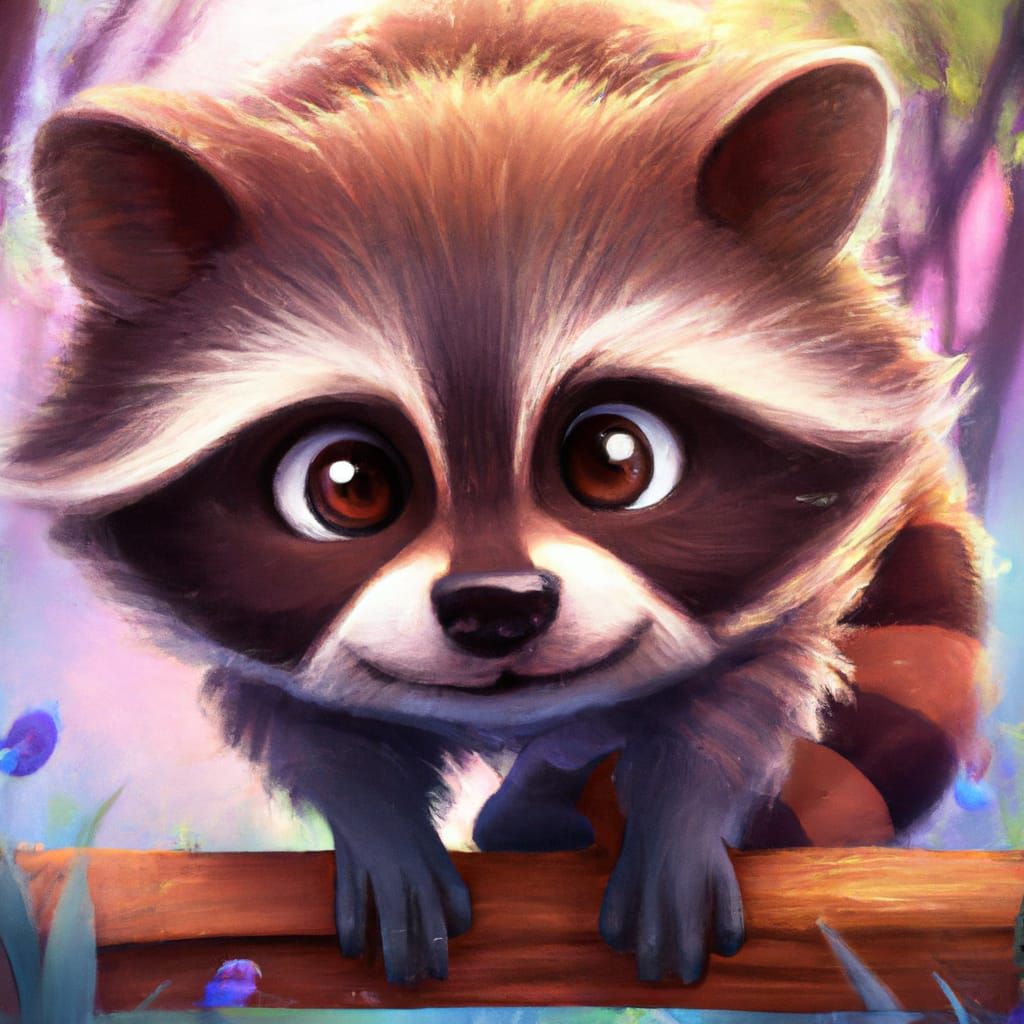 Wild Raccoon III - AI Generated Artwork - NightCafe Creator