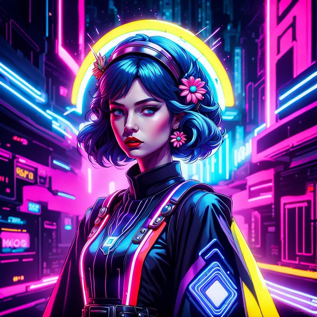 Cyberpunk Daisy From Super Mario Bros - AI Generated Artwork ...