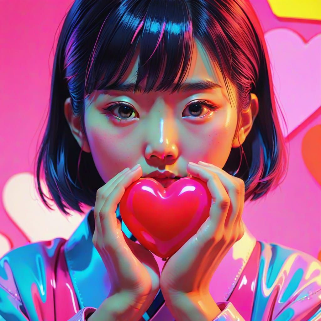 Japanese Pop Art: Offering a Heart
