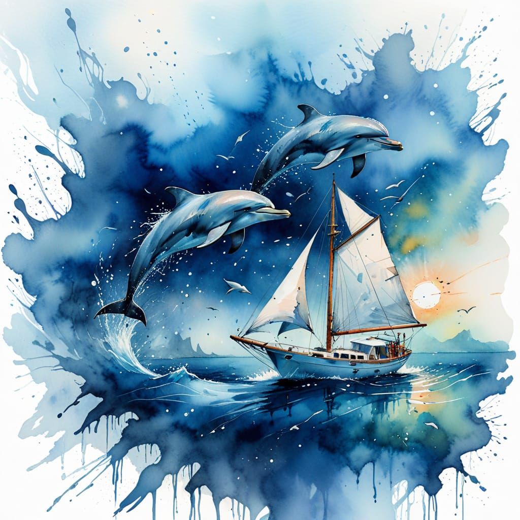 A Dolphin's Blue Magic  by @BPetroff