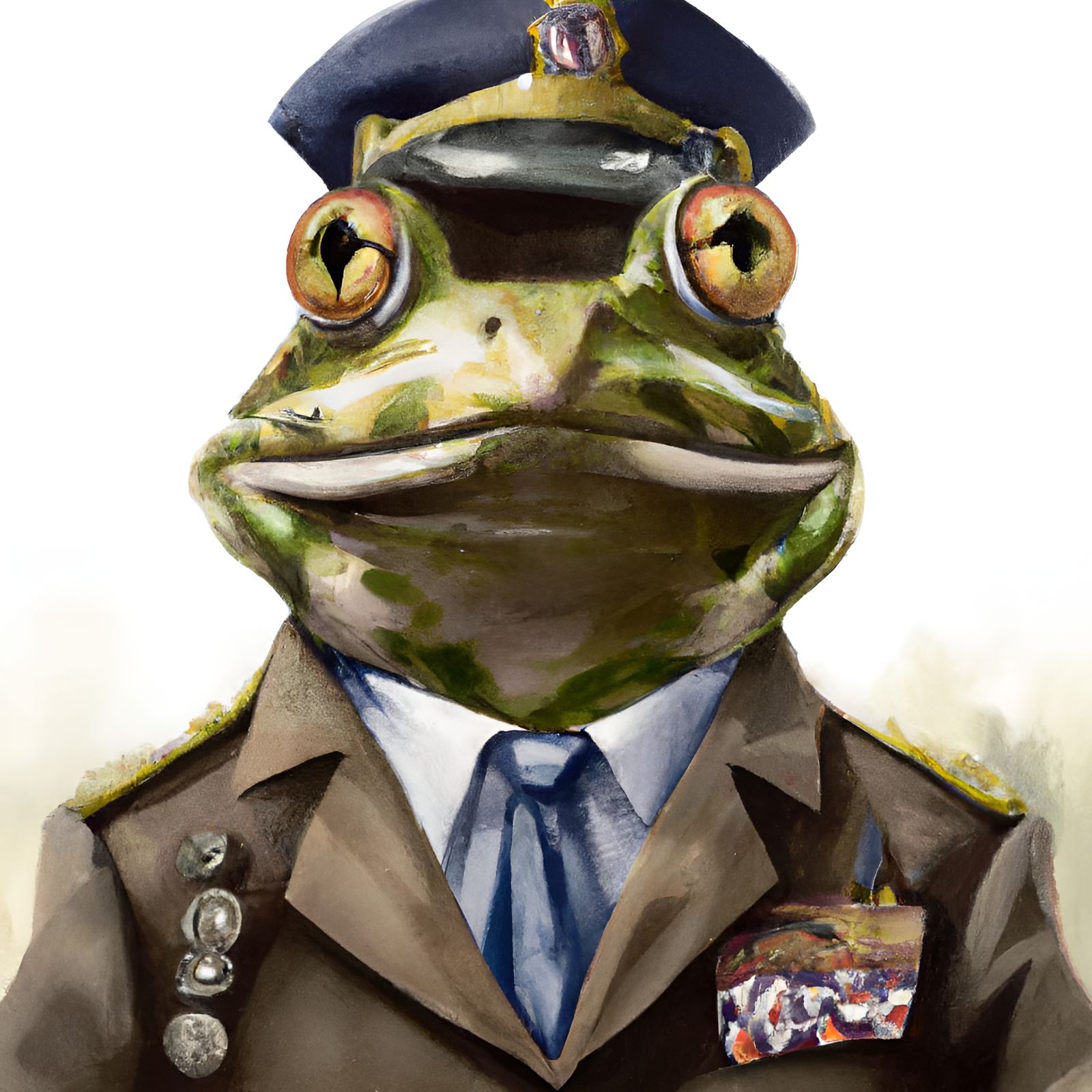 Frog of war  by @CatFriend