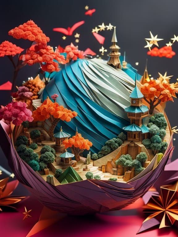 Origami Planet  by @Lilly