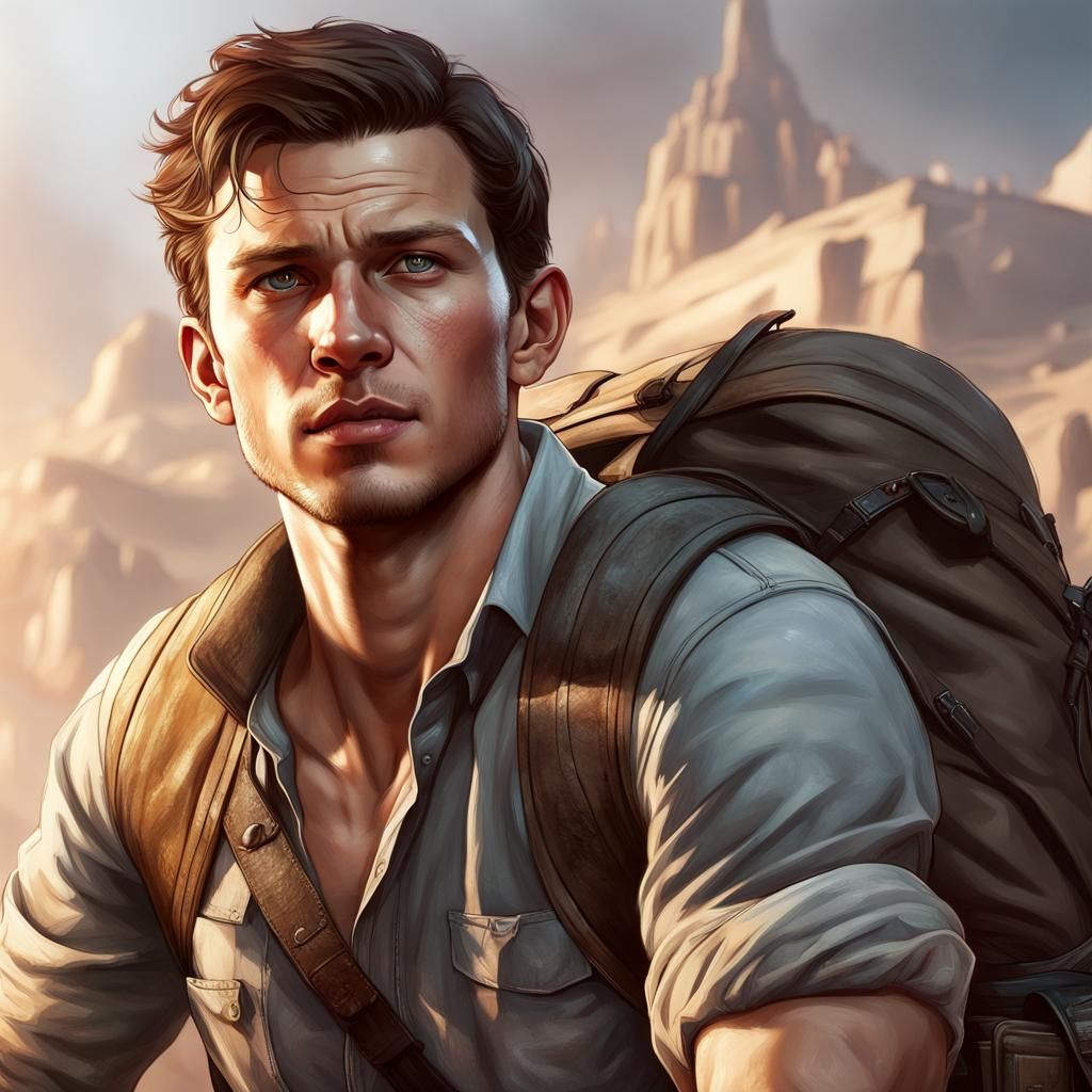 Tom Holland as Nathan Drake - AI Generated Artwork - NightCafe Creator