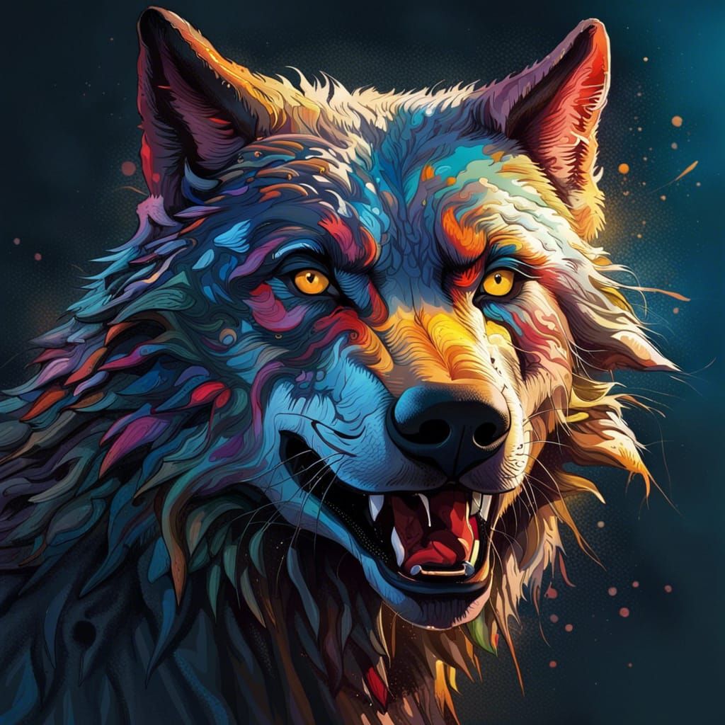 Le loup AI Generated Artwork NightCafe Creator