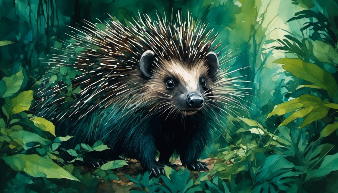 PORCUPINE IN THE JUNGLE