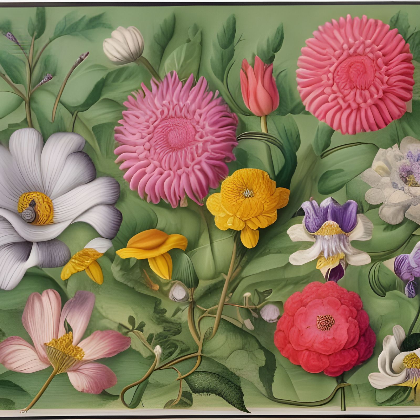 Flowers by Maria Sibylla Merian AI Generated Artwork NightCafe Creator