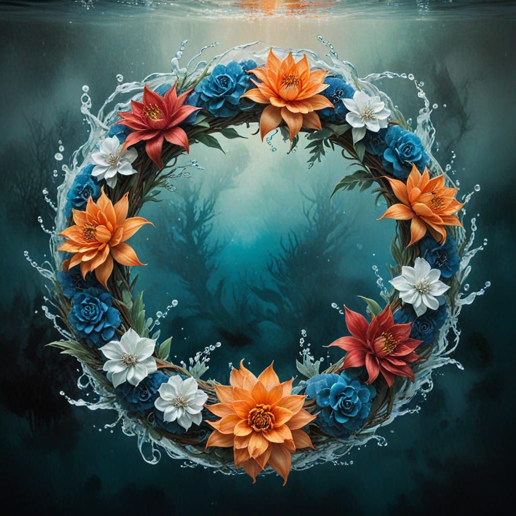 Floral wreath   by @Ogresse