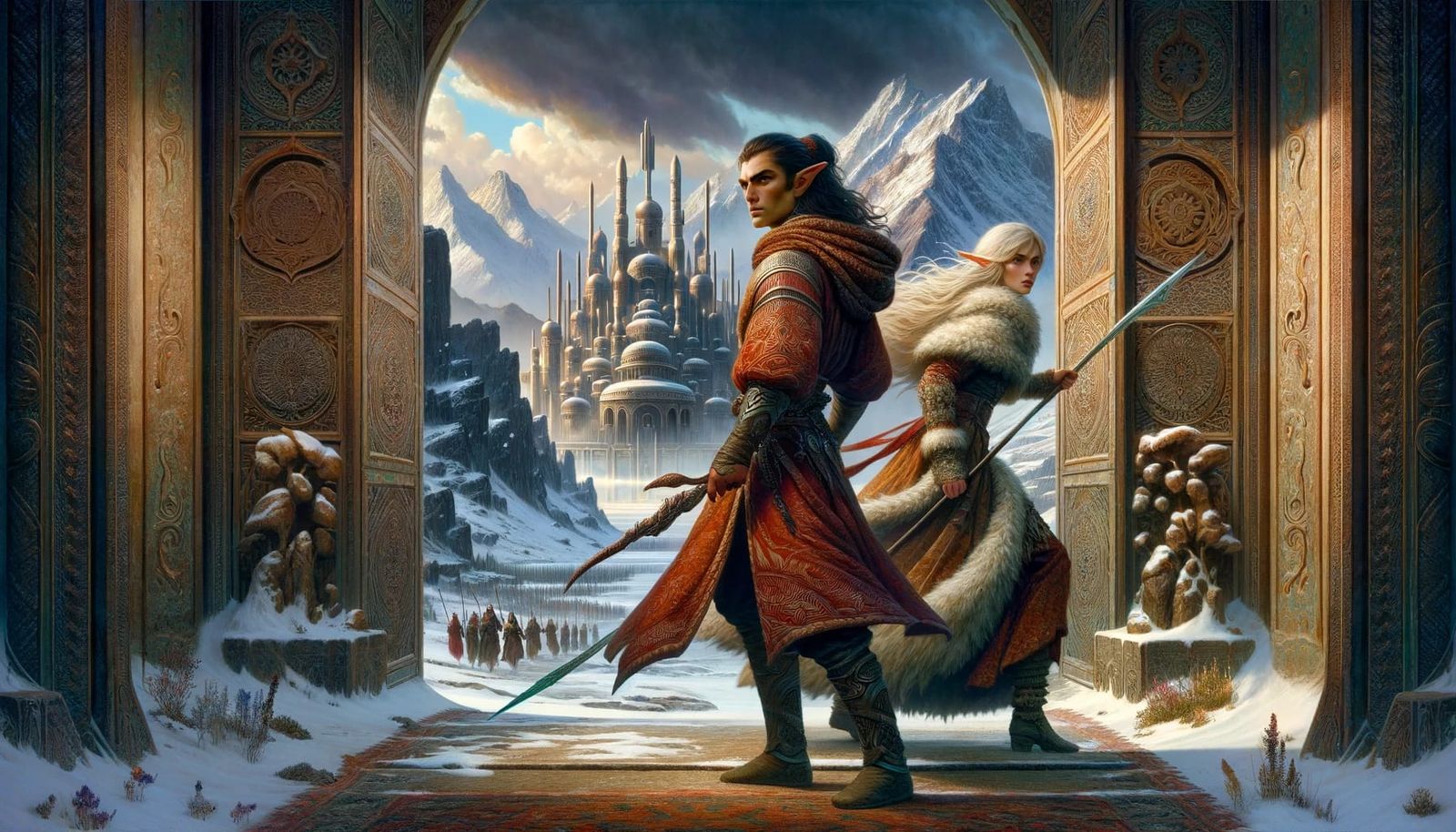 Aelindor and Lythrana - Protectors of Winter's Gate