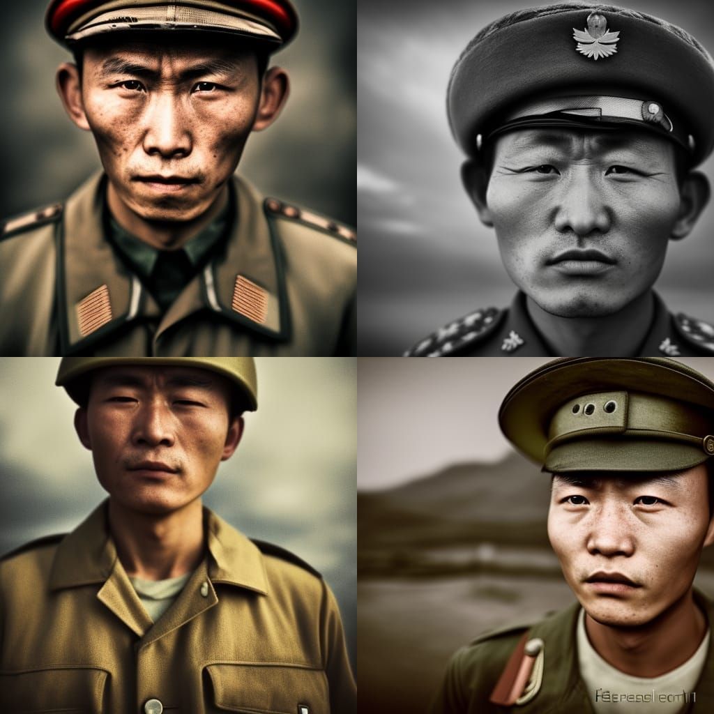 Chinese soldiers from the Sino-Japanese war