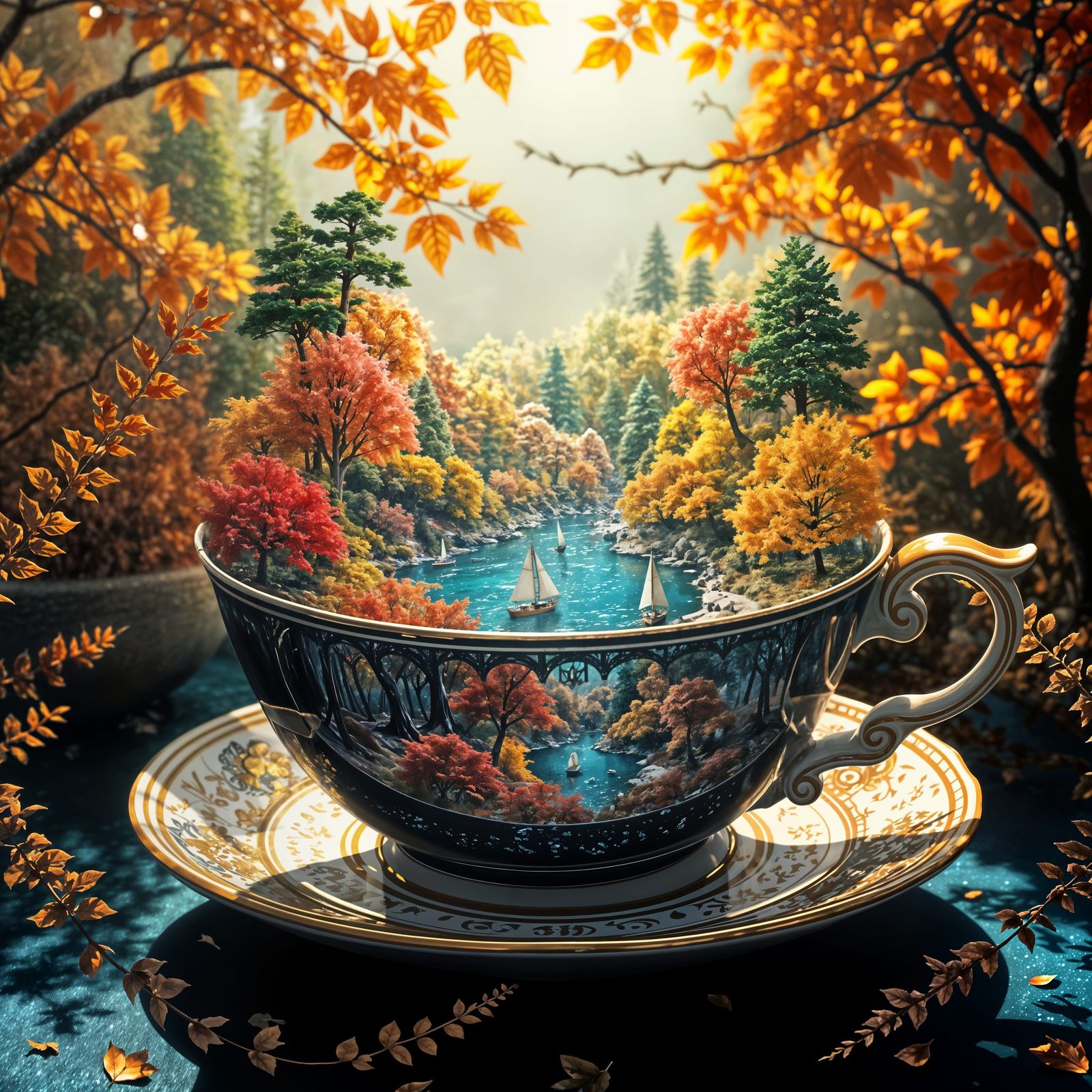 Steeping in Serenity  by @Artificial Artistry