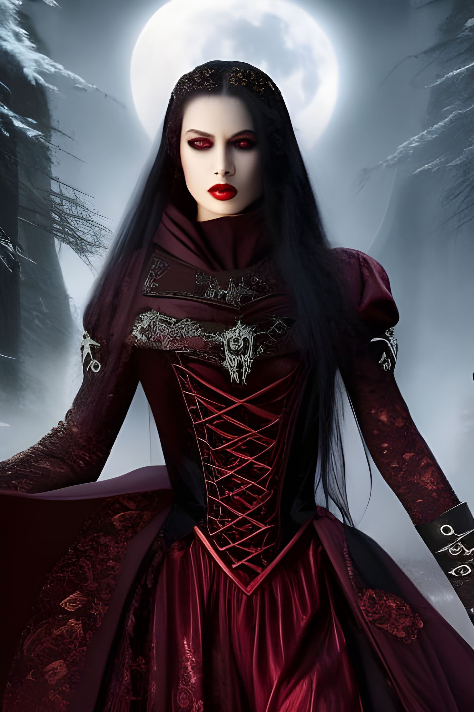 full face epic portrait, victorian gothic vampire, Stable Diffusion