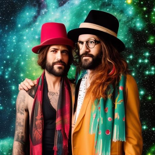 Great Buddies in a Hipster Style Outfits