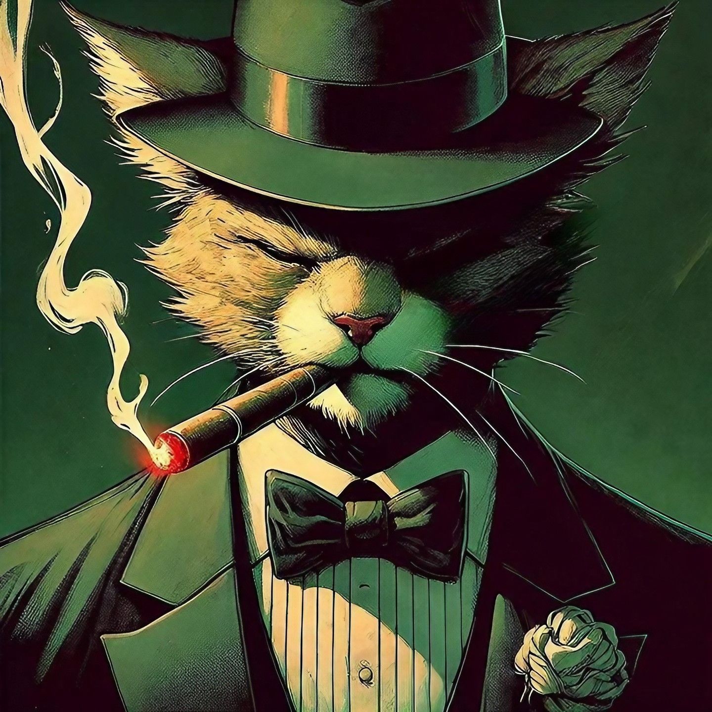 Smoking cat
