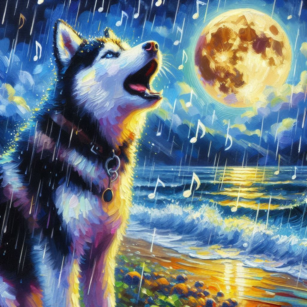 Husky chante  by @RoseVincent